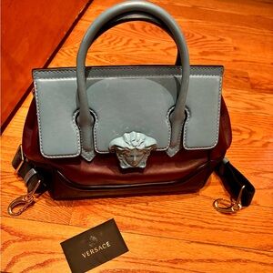 Versace Blue and purple satchel